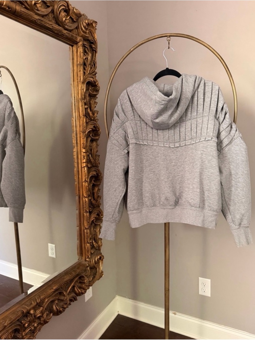 Free People Gray Ribbed Hooded Sweater - Picture 5 of 7